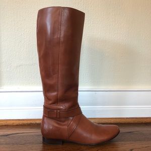 Cole Haan brown cognac leather riding boots sz 7.5